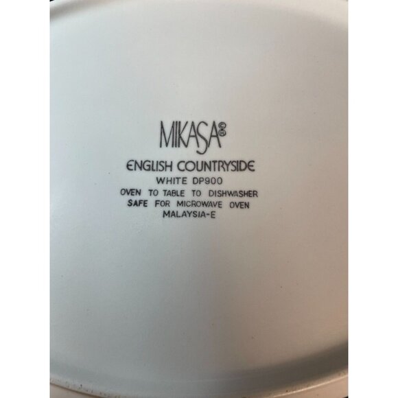 Mikasa English Countryside White 2 Quart Oval Casserole Dish - Picture 6 of 6